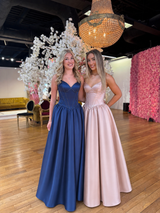 ROSE & NAVY BALLGOWN