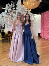 ROSE & NAVY BALLGOWN